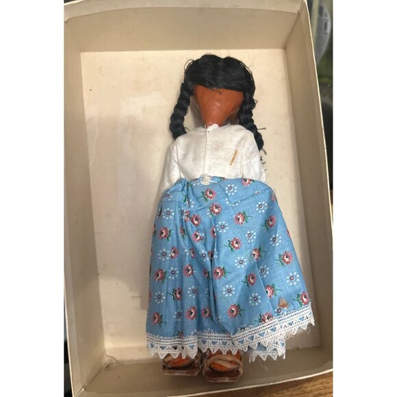 Vintage Mexican Folk Art Dolls Set Male & Female Handmade 12" With Accessories - Picture 6 of 7